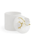 Michael Aram Butterfly Ginkgo Gold Porcelain Canister