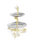 Michael Aram Butterfly Ginkgo Gold Two Tier Etagere