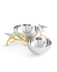Michael Aram Lovebirds Silver & Gold Double Dish