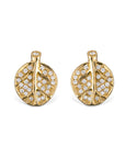 Michael Aram Botanical Leaf Earrings with Diamonds