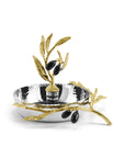 Michael Aram Olive Branch Wine Coaster & Stopper Set