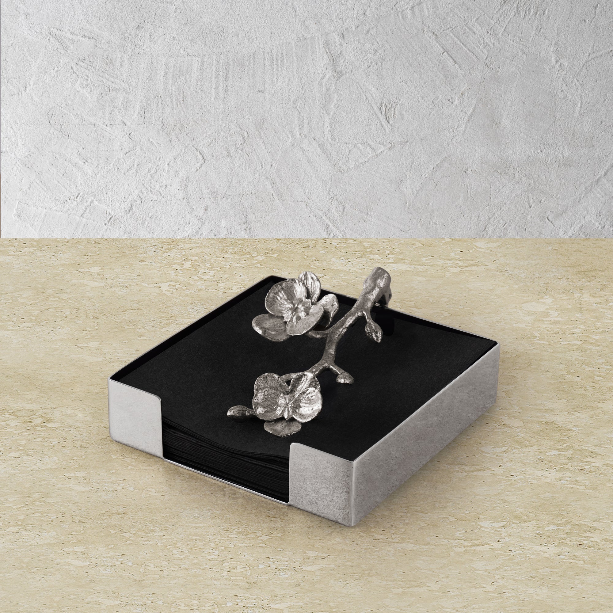 Michael Aram White Orchid Cocktail Napkin Holder