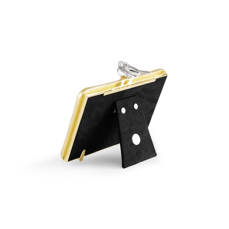Lovebirds Silver &amp; Gold 4 x 6 Frame
