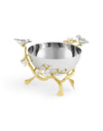Lovebirds Silver & Gold Nut Bowl