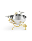 Lovebirds Silver & Gold Nut Bowl