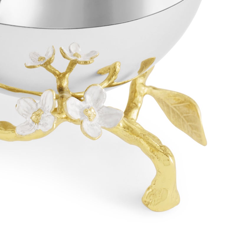 Lovebirds Silver &amp; Gold Nut Bowl