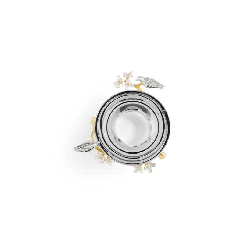 Lovebirds Silver &amp; Gold Nut Bowl