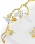 Lovebirds Silver & Gold Chesseboard w Knife