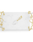 Lovebirds Silver & Gold Chesseboard w Knife