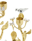 Lovebirds Silver & Gold Candelabra