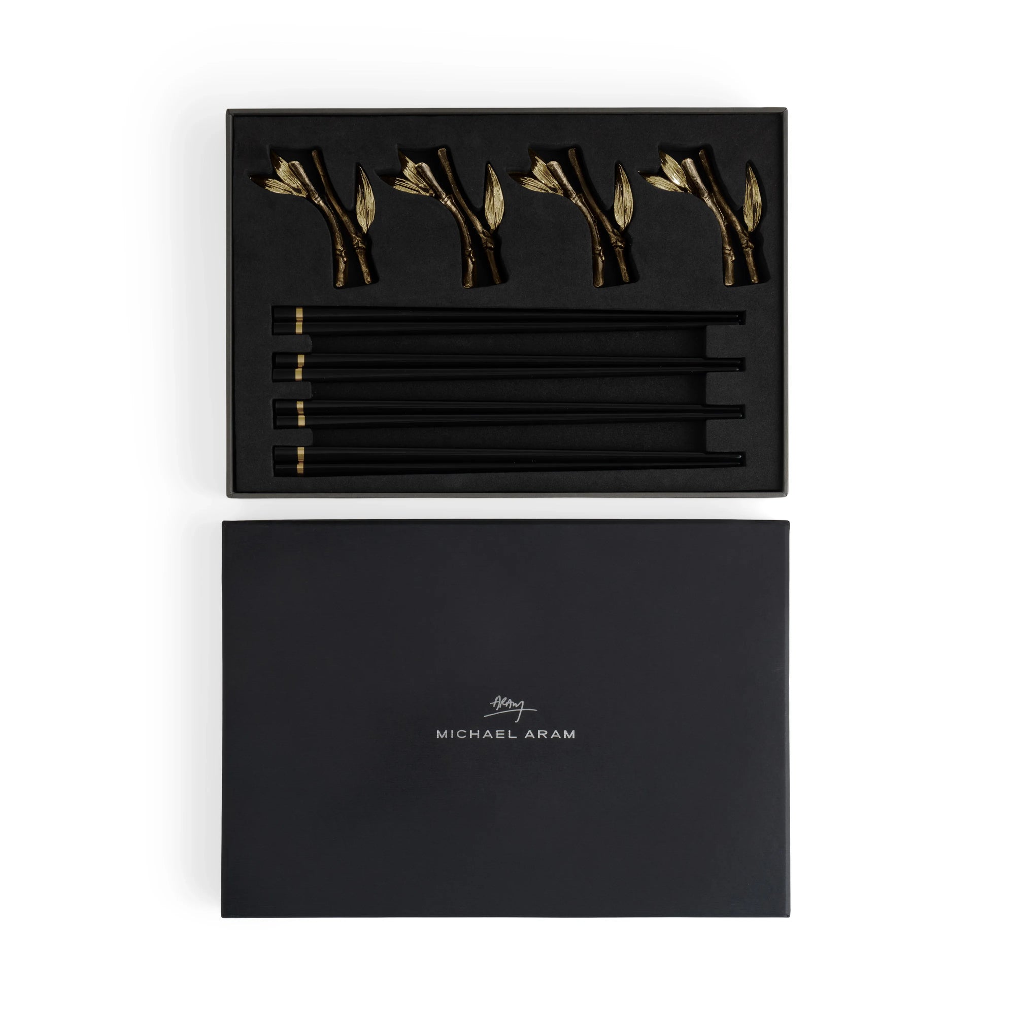 Michael Aram Zen Garden Chopsticks &amp; Stand Set
