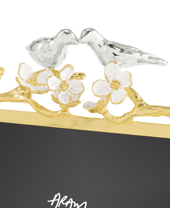 Lovebirds Silver &amp; Gold 5 x 7 Frame