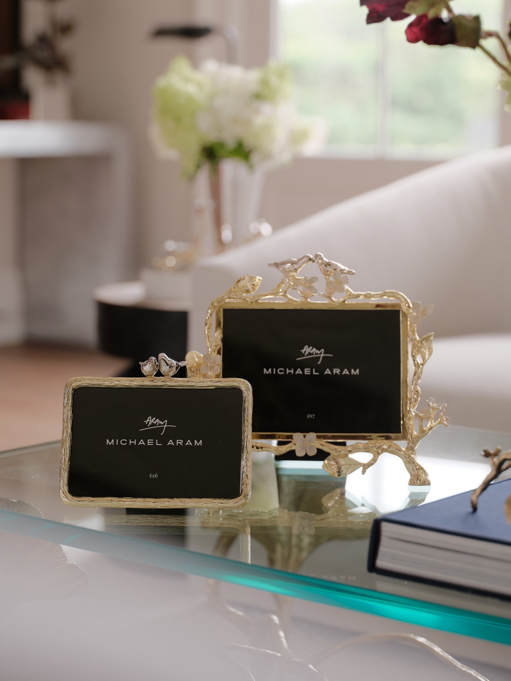 Lovebirds Silver &amp; Gold 5 x 7 Frame