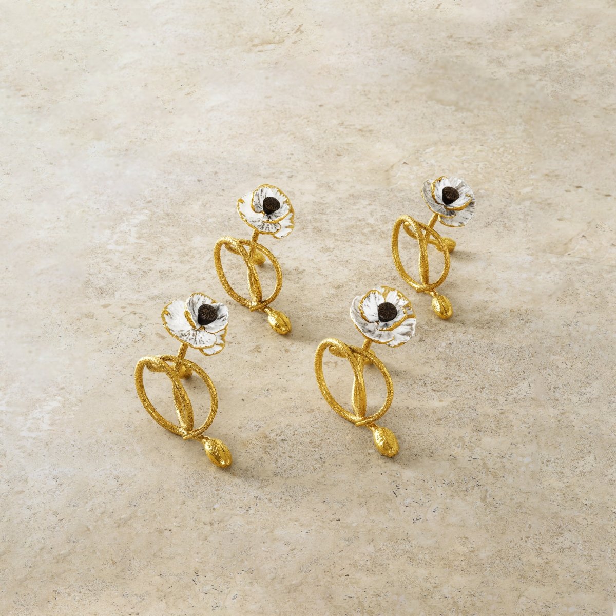 Michael Aram Anemone Napkin Ring Set