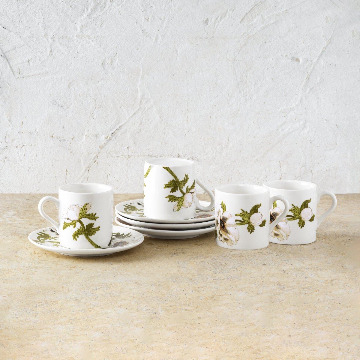 Michael Aram Anemone Painted Demitasse Set of 4
