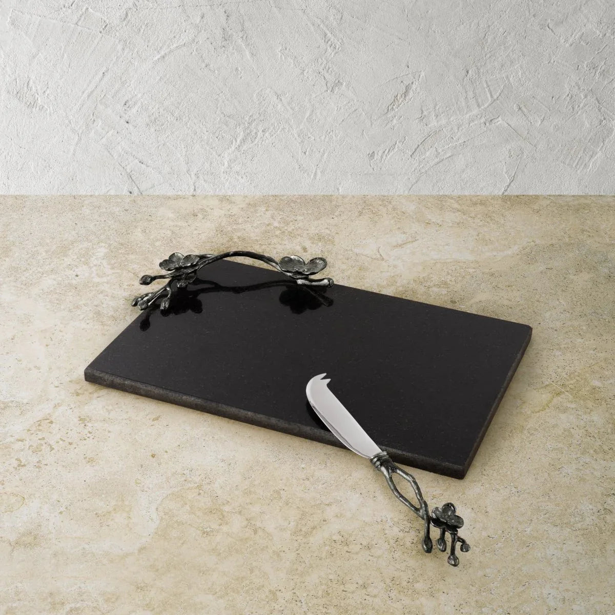 Michael Aram Black Orchid Cheese Board with Knife