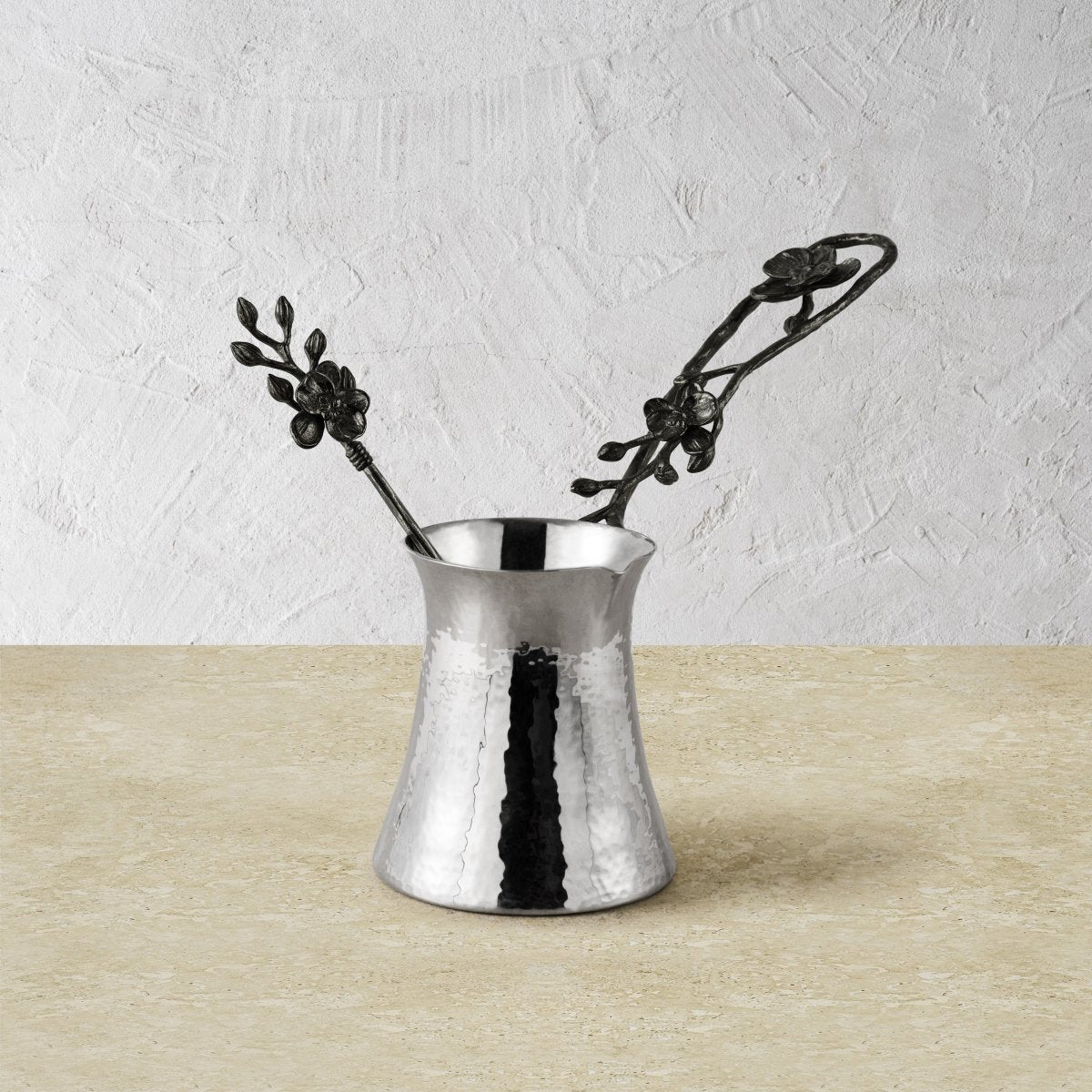 Michael Aram Black Orchid Coffee Pot with Spoon - Medium