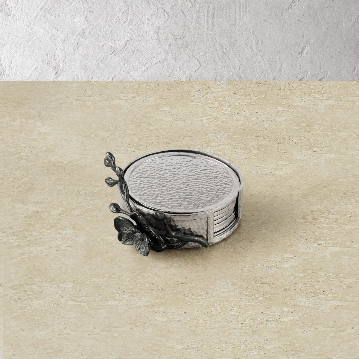 Michael Aram Black Orchid Drink Coaster Set