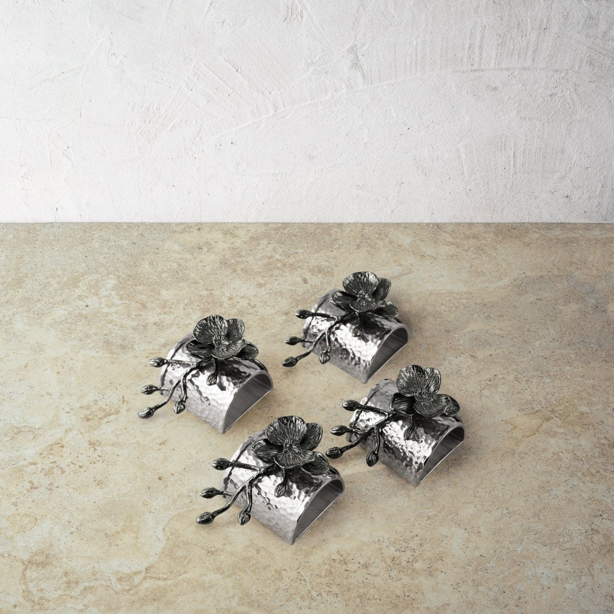 Michael Aram Black Orchid Napkin Ring Set