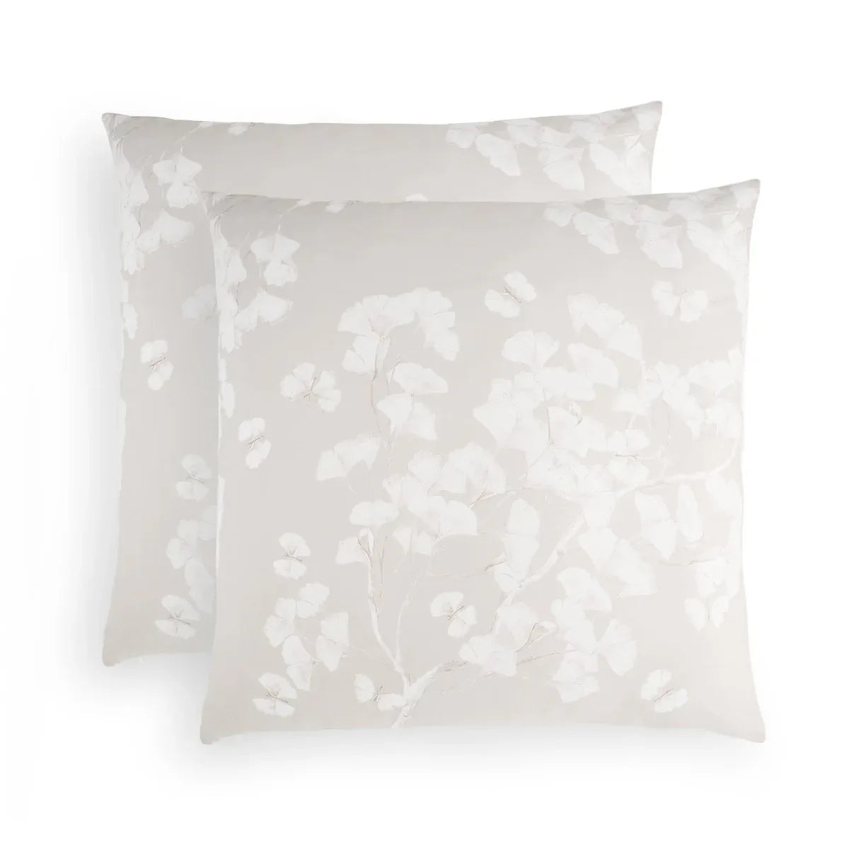 Michael Aram Butterfly Ginkgo Euro Shams - Stone and White