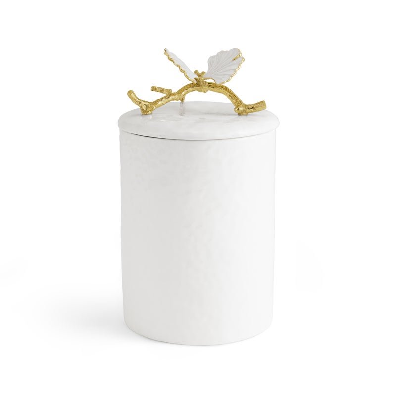 Michael Aram Butterfly Ginkgo Gold Porcelain Canister