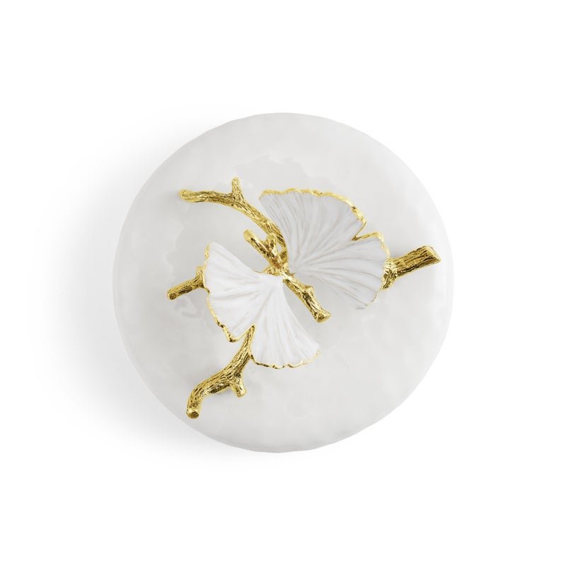 Michael Aram Butterfly Ginkgo Gold Porcelain Canister