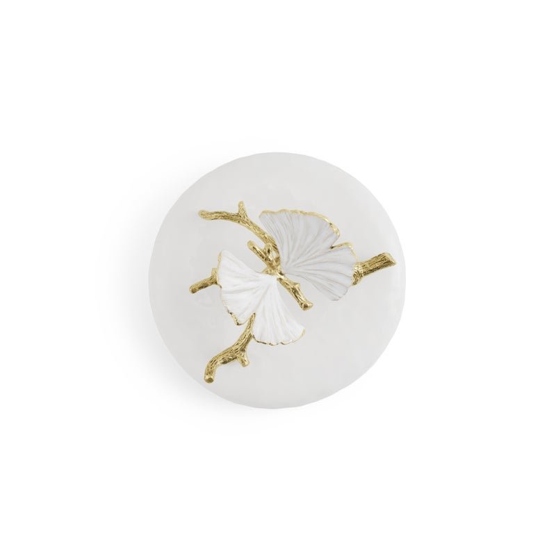 Michael Aram Butterfly Ginkgo Gold Porcelain Canister