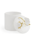 Michael Aram Butterfly Ginkgo Gold Porcelain Canister