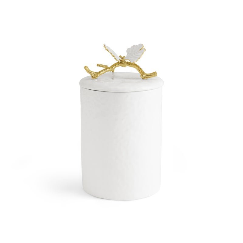 Michael Aram Butterfly Ginkgo Gold Porcelain Canister