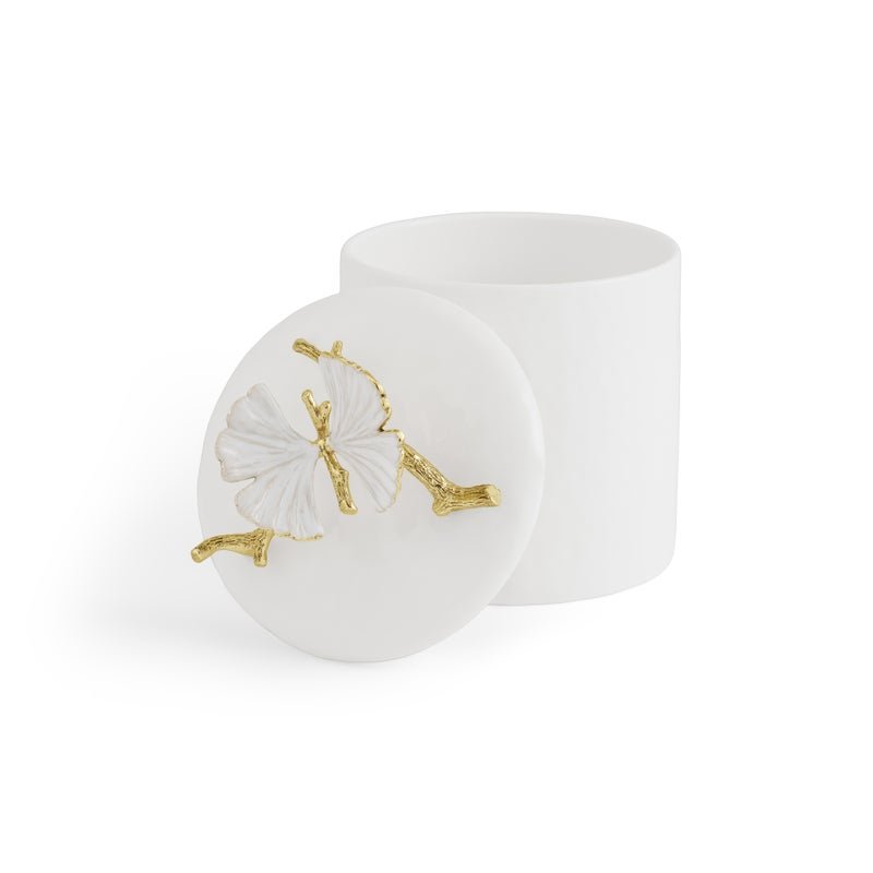 Michael Aram Butterfly Ginkgo Gold Porcelain Canister
