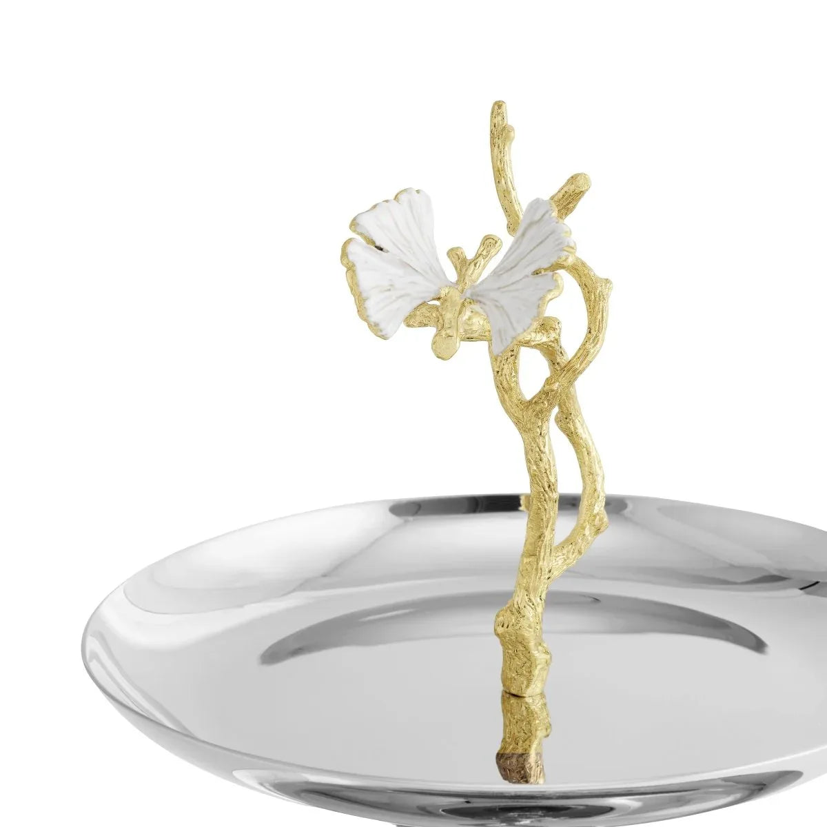 Michael Aram Butterfly Ginkgo Gold Two Tier Etagere