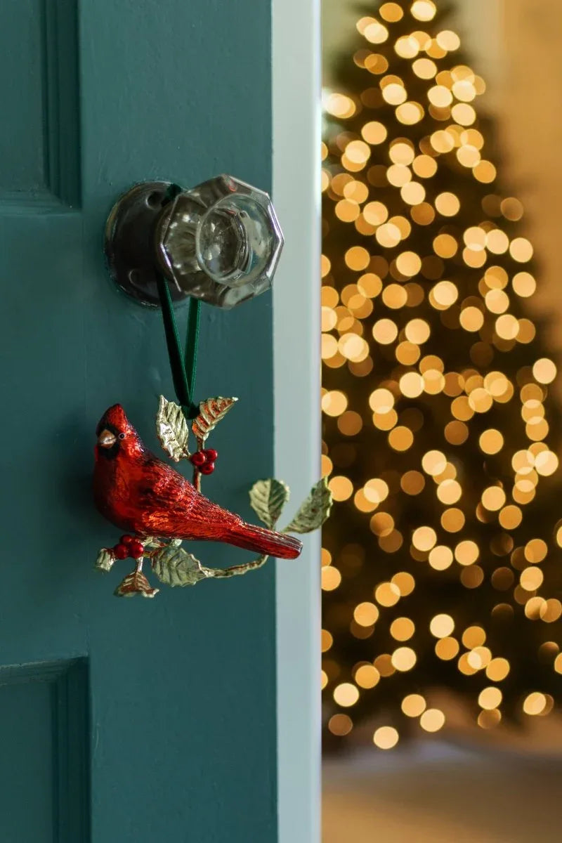 Michael Aram Cardinal Glass Ornament