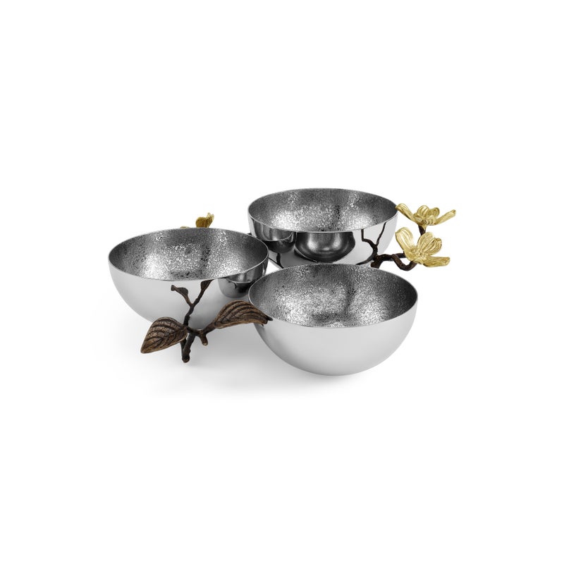 Michael Aram Dogwood Triple Bowl