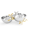 Michael Aram Lovebirds Silver & Gold Double Dish