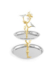 Michael Aram Lovebirds Silver & Gold Etagere