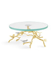 Michael Aram Lovebirds Silver & Gold Glass Cakestand
