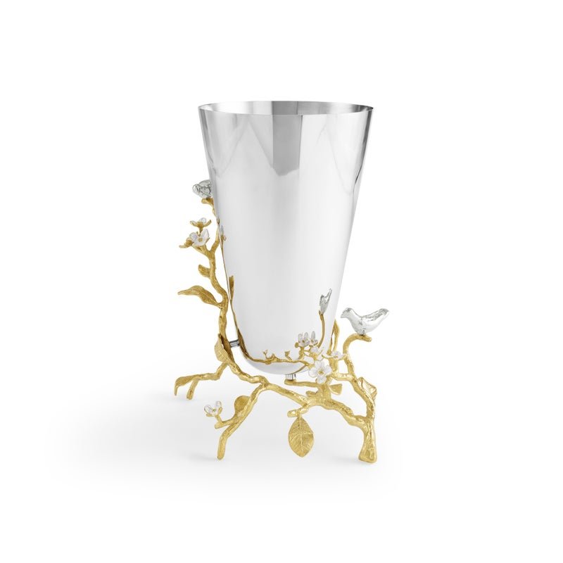 Michael Aram Lovebirds Silver &amp; Gold Medium Vase