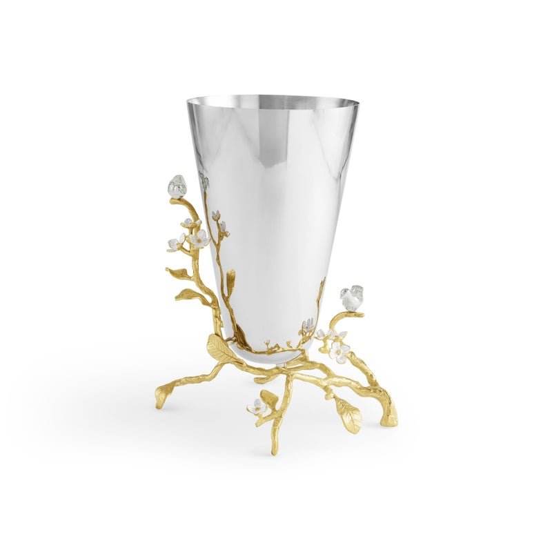 Michael Aram Lovebirds Silver &amp; Gold Medium Vase