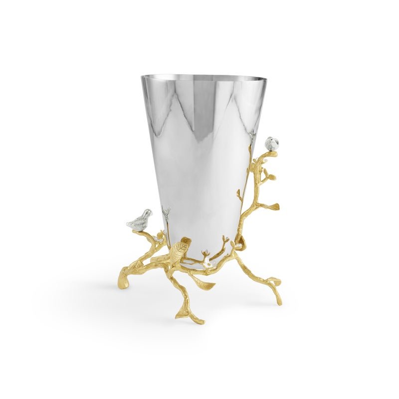 Michael Aram Lovebirds Silver &amp; Gold Medium Vase