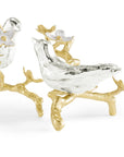 Michael Aram Lovebirds Silver & Gold Pair Decorative Object (2 pc)