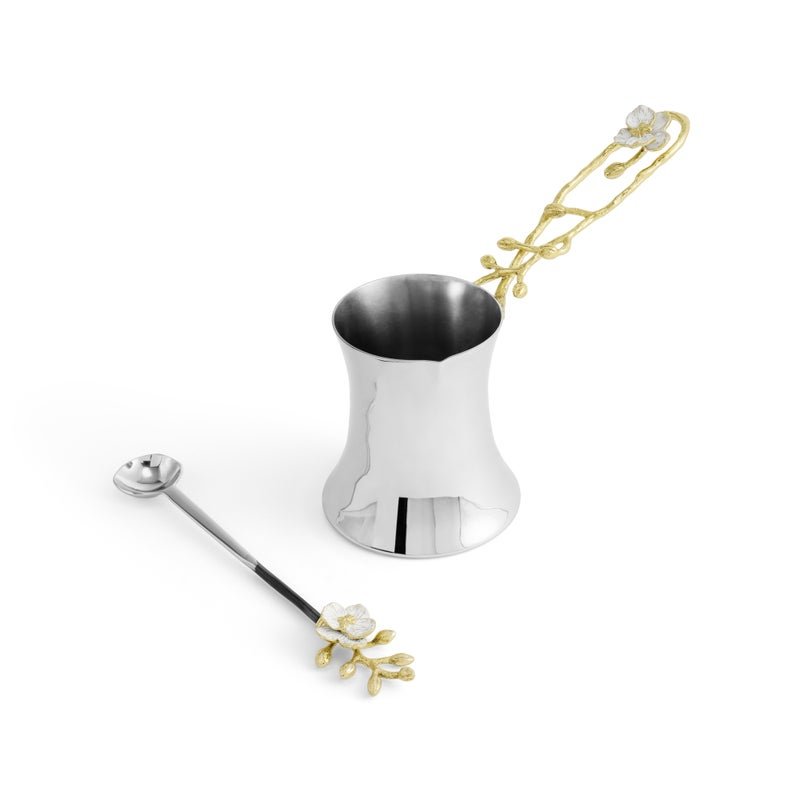 Michael Aram Orchid Coffee Pot with Spoon