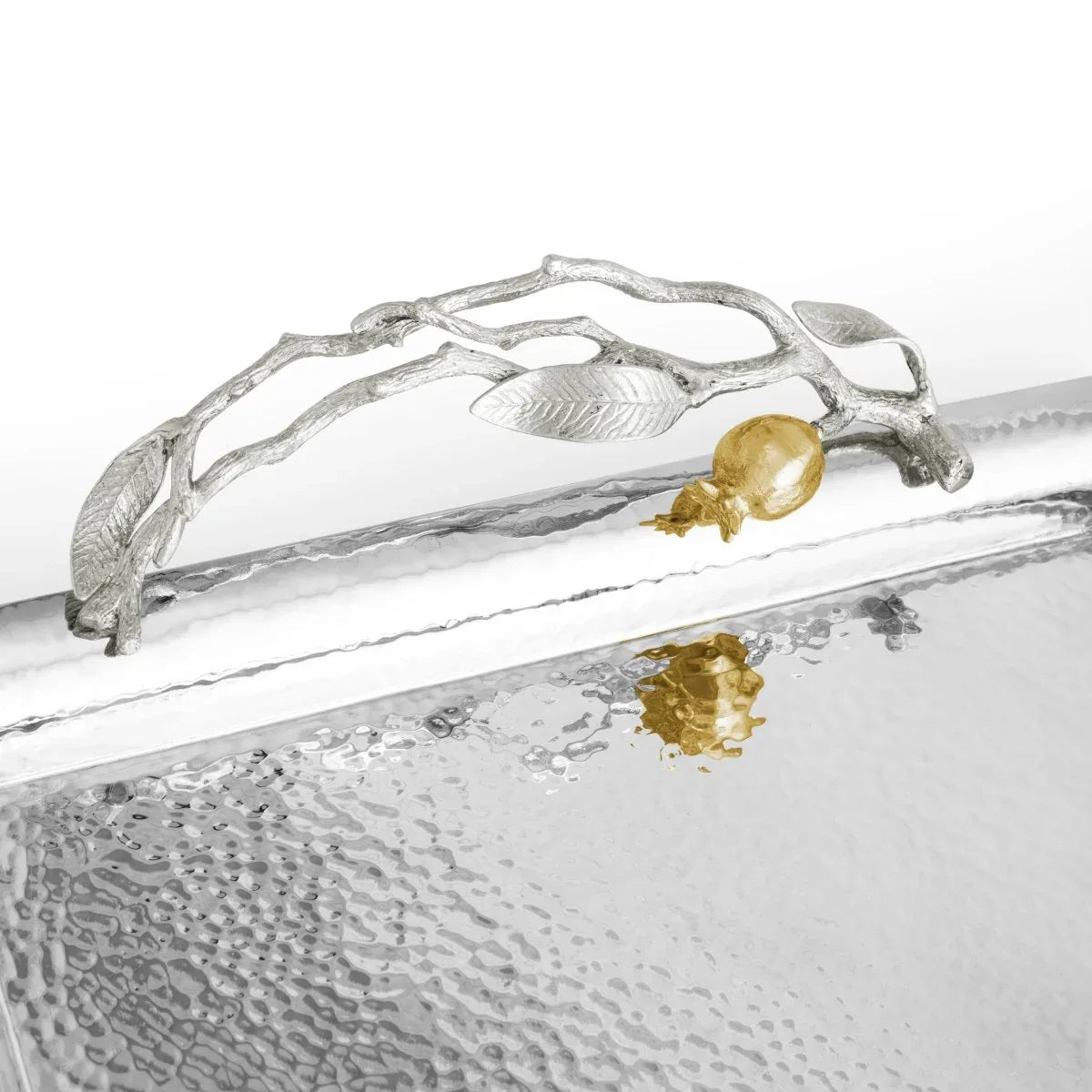 Michael Aram Pomegranate Silver & Gold Serving Tray