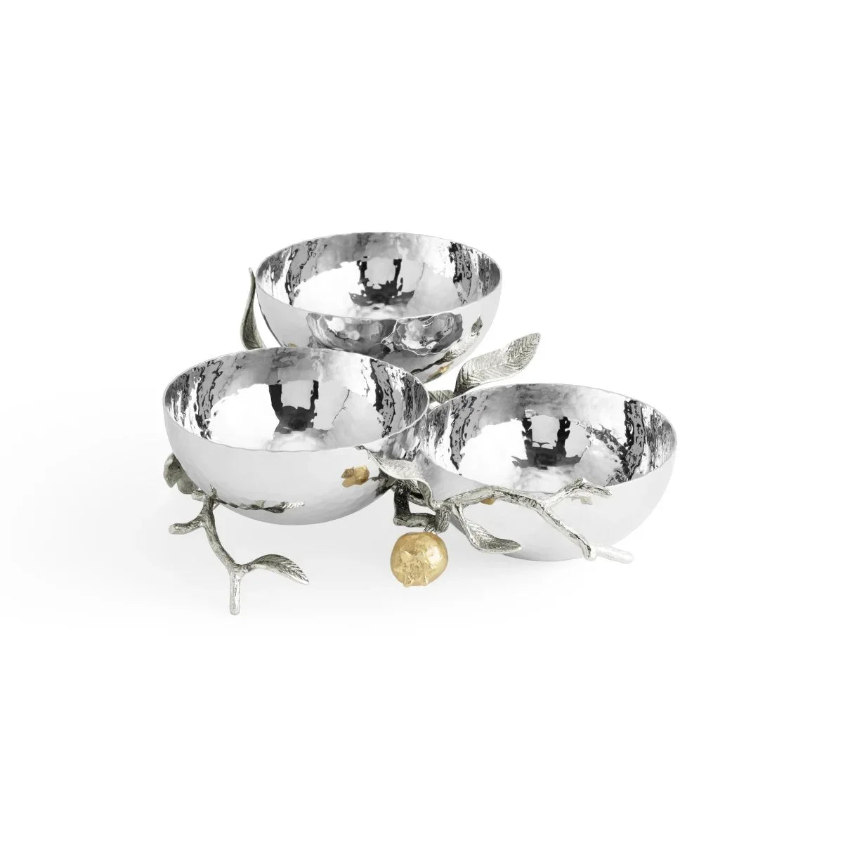 Michael Aram Pomegranate Silver & Gold Triple Bowl