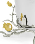 Michael Aram Pomegranate Silver & Gold Vase