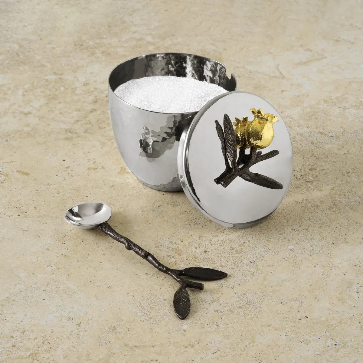 Michael Aram Pomegranate Sugar Pot with Spoon