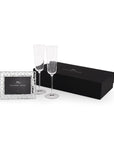 Michael Aram Reflective Champagne Flute & Heart Frame 3.5" x 5" Packaged Gift Set