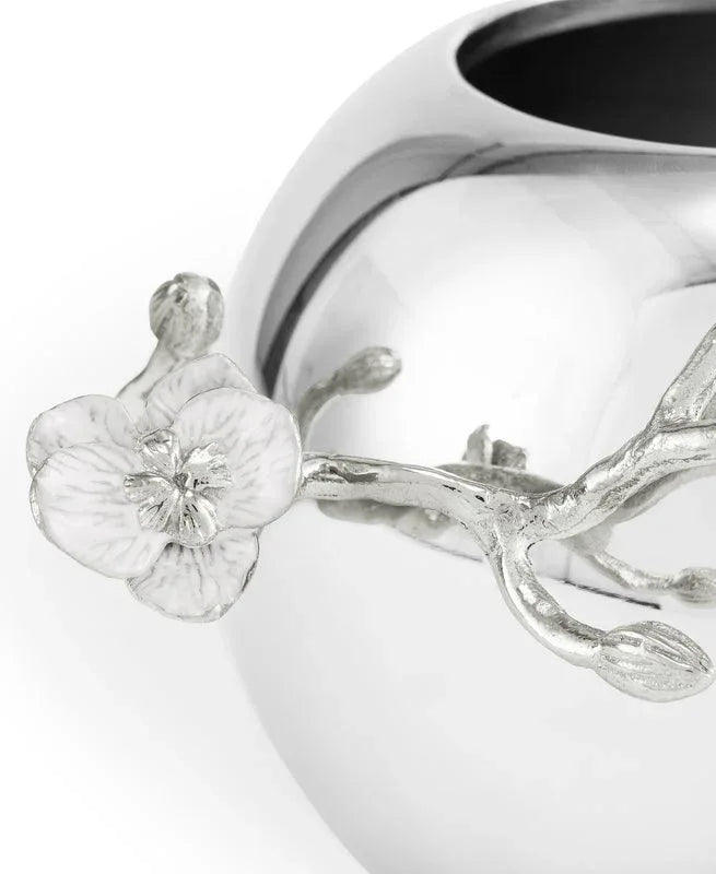 Michael Aram Silver Orchid Rose Bowl