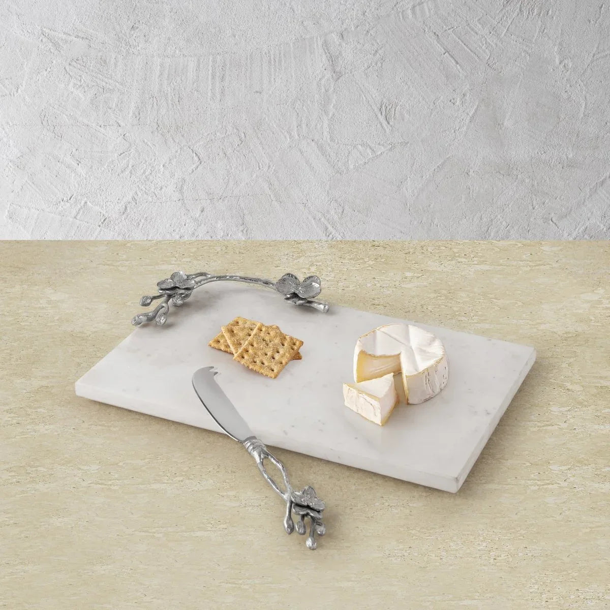 Michael Aram White Orchid Cheese Board with Knife