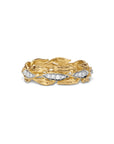 Laurel Ring with Diamonds - Yellow Gold