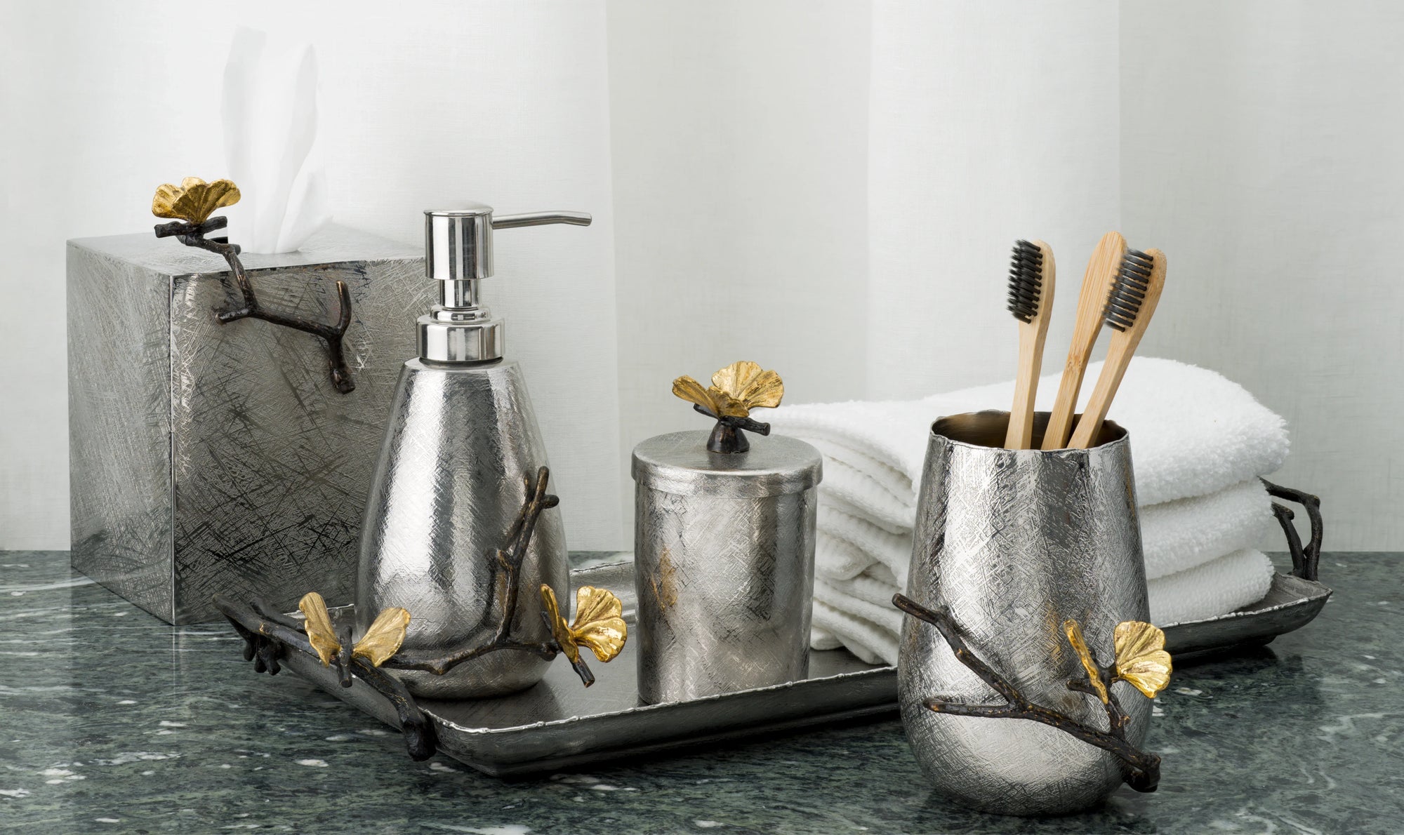 Butterfly Ginkgo Bathroom Accessories